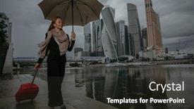  Presentation with bad weather - PPT theme consisting of view-of-bad-weather background and a dark gray colored foreground