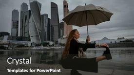  Presentation with bad weather - Presentation featuring view-of-bad-weather background and a tawny brown colored foreground