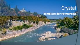  Presentation with europe bank - Beautiful presentation design featuring view of bagrati cathedral cathedral of dormition on the bank of rioni river in kutaisi caucasus region georgia europe backdrop and a teal colored foreground