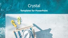  Presentation with next - Slide set having view of beach accessories next background and a ocean colored foreground