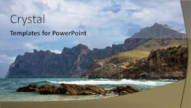  Presentation with sea - PPT layouts enhanced with view-of-beautiful-beach background and a light blue colored foreground