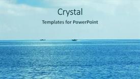  Presentation with water ocean - Slide set consisting of view of beautiful blue ocean background and a  colored foreground