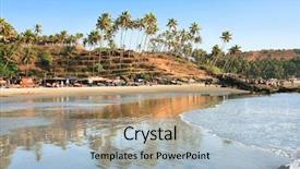  Presentation with goa beach - Amazing PPT layouts having view of beautiful tropical beach backdrop and a light blue colored foreground