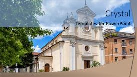  Presentation with italy - Slide set consisting of view-of-beautiful-white-san background and a light blue colored foreground