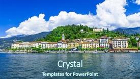  Presentation with amsterdam historical beautiful view - Audience pleasing PPT layouts consisting of view of bellagio - beautiful town backdrop and a ocean colored foreground