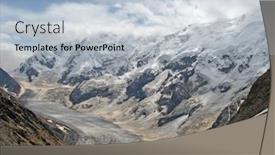 Presentation with mountains - Amazing PPT theme having view-of-bezenghi-mountains backdrop and a lemonade colored foreground