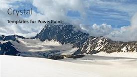  Presentation with mountains - Cool new presentation with view-of-bezenghi-mountains backdrop and a light blue colored foreground