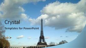  Presentation with free bridge - PPT theme consisting of view of bir hakeim bridge background and a light blue colored foreground