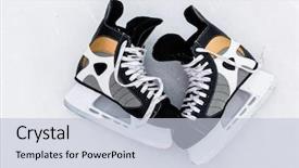  Presentation with farm land black aberdeen angu - Theme enhanced with view of black ice figure background and a lemonade colored foreground