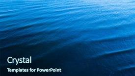  Presentation with nobody - Presentation theme enhanced with view of blue sea surface background and a navy blue colored foreground