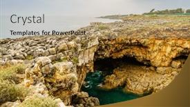  Presentation with hell - Slides with view-of-boca-do-inferno background and a coral colored foreground