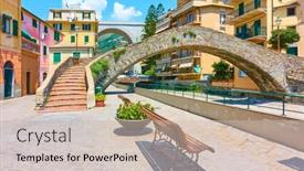  Presentation with italy - Audience pleasing slide deck consisting of view-of-bogliasco-town-near backdrop and a soft green colored foreground