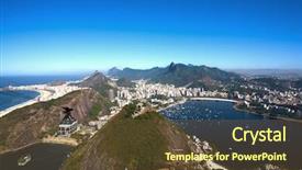  Presentation with sugar - Presentation theme with view of botafogo and copacabana background and a tawny brown colored foreground