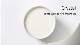  Presentation with pure white - Slides with view of bowl with milk background and a white colored foreground