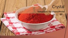  Presentation with healthy workplace full length side view - Colorful PPT layouts enhanced with view of bowl with red backdrop and a coral colored foreground