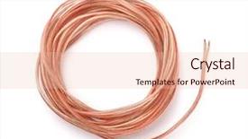  Presentation with copper - Colorful PPT theme enhanced with view of braided copper cable backdrop and a lemonade colored foreground