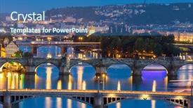  Presentation with bridges - Slides having view of bridges on vltava background and a ocean colored foreground