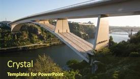  Presentation with bridges - Cool new theme with view-of-bridges-over backdrop and a tawny brown colored foreground
