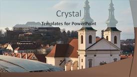  Presentation with castle - PPT layouts consisting of view-of-brno-old-town background and a lemonade colored foreground