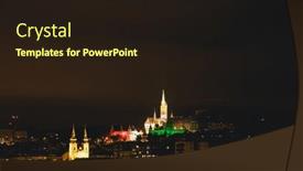  Presentation with budapest - Slides with view-of-buda-side background and a wine colored foreground