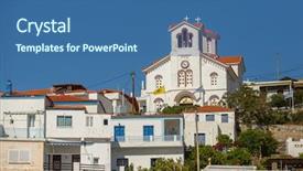  Presentation with london buildings and streets view - Theme with view of buildings at andros background and a  colored foreground