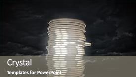  Presentation with suitcase - Cool new presentation theme with view of businessman with suitcase backdrop and a  colored foreground