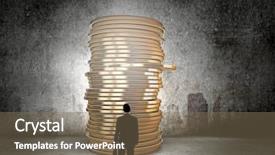  Presentation with suitcase - Colorful presentation enhanced with view of businessman with suitcase backdrop and a  colored foreground