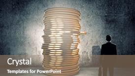  Presentation with rear view mirror - Audience pleasing presentation theme consisting of view of businessman with suitcase backdrop and a  colored foreground