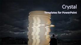  Presentation with suitcase - Slide deck consisting of view of businessman with suitcase background and a  colored foreground