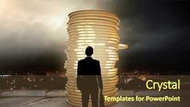  Presentation with suitcase - PPT layouts with view of businessman with suitcase background and a  colored foreground