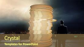  Presentation with suitcase - Cool new presentation with view of businessman with suitcase backdrop and a  colored foreground