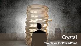  Presentation with suitcase - Slides enhanced with view of businessman with suitcase background and a  colored foreground