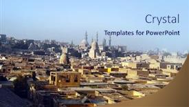  Presentation with cairo - Audience pleasing slide deck consisting of view of cairo backdrop and a sky blue colored foreground