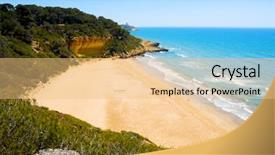  Presentation with little beach cala esmeralda cala - Amazing slide set having view of cala fonda beach backdrop and a coral colored foreground