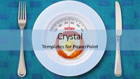  Presentation with egg - Theme consisting of view of calorie tot background and a light blue colored foreground