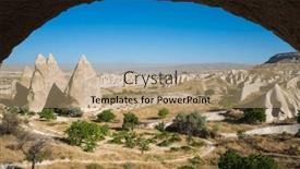  Presentation with cappadocia - Presentation with view-of-cappadocia background and a coral colored foreground