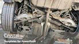  Presentation with lift - PPT theme consisting of view-of-car-undercarriage background and a gray colored foreground