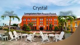  Presentation with cartagena colombia - Colorful theme enhanced with view of cartagena de indias backdrop and a light blue colored foreground