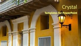  Presentation with cartagena colombia - Presentation having view-of-cartagena-de-indias background and a tawny brown colored foreground