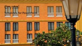  Presentation with cartagena colombia - Beautiful presentation theme featuring view-of-cartagena-de-indias backdrop and a gold colored foreground