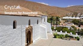  Presentation with saint - Amazing presentation having view-of-cathedral-church backdrop and a coral colored foreground