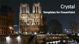  Presentation with notre dame - Presentation design consisting of view of cathedral notre dame background and a dark gray colored foreground