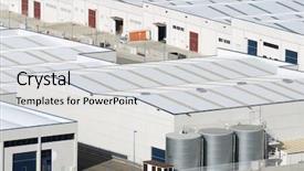  Presentation with industrial zone - Colorful presentation design enhanced with view of centrovia industrial zone backdrop and a light gray colored foreground