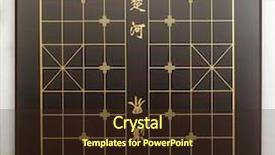  Presentation with chess board - Amazing presentation design having view of chinese chess board backdrop and a tawny brown colored foreground