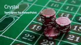  Presentation with roulette - Theme enhanced with view of chips on roulette background and a ocean colored foreground