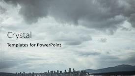  Presentation with dusk - Colorful slide set enhanced with view-of-city-scape-during backdrop and a light gray colored foreground