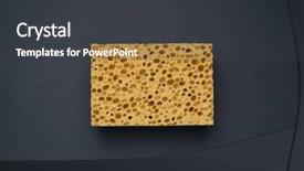  Presentation with black yellow - Cool new PPT layouts with view of cleaning sponge mesh backdrop and a dark gray colored foreground