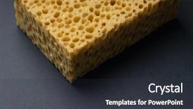  Presentation with black yellow - Cool new slide set with view of cleaning sponge mesh backdrop and a dark gray colored foreground