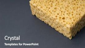  Presentation with black yellow - PPT theme enhanced with view of cleaning sponge mesh background and a dark gray colored foreground