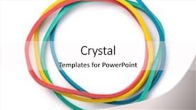  Presentation with rubber - Cool new slides with view of colorful rubber band backdrop and a white colored foreground